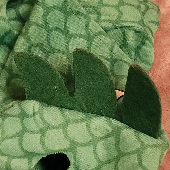 Build-A-Bear Workshop BABW Camo Green Dinosaur Hoodie Scaly *ADDED EAR HOLES* - Picture 15 of 15